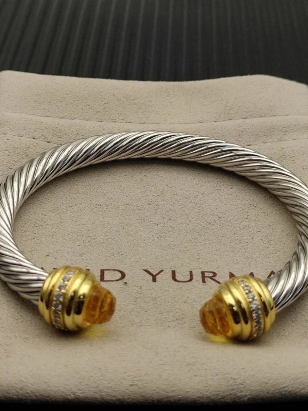 🍬David Yurman Cable-Twist Bracelet in Amber